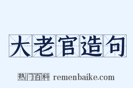 大老官造句是什么意思的图片